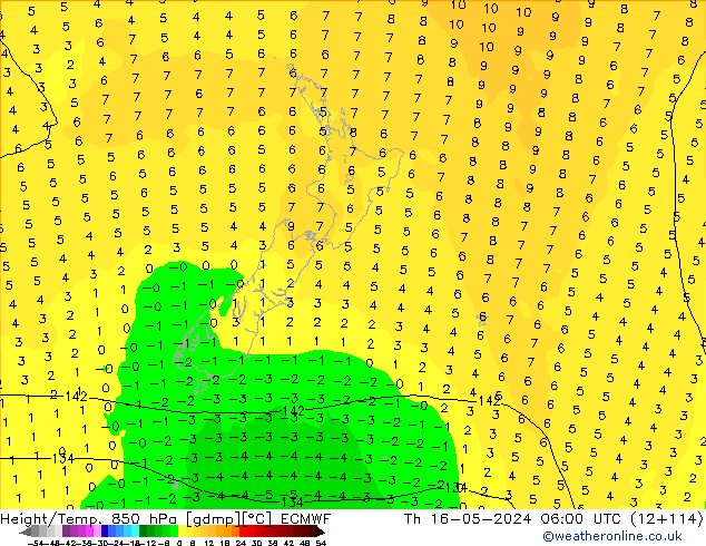 Z500/Rain (+SLP)/Z850 ECMWF Qui 16.05.2024 06 UTC