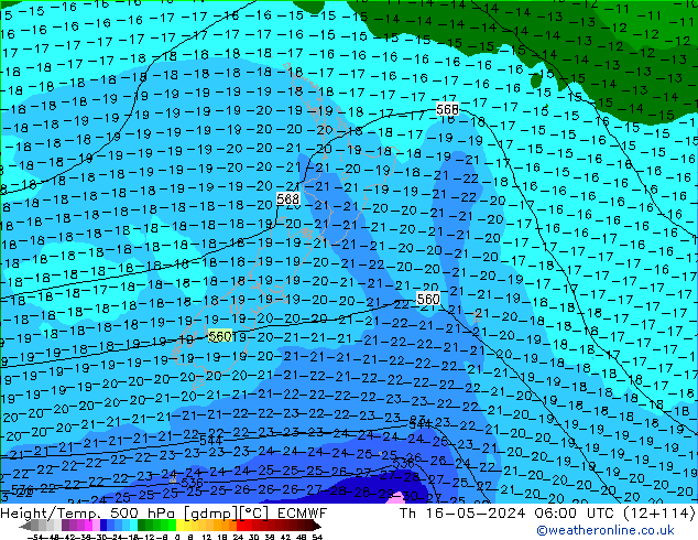 Z500/Rain (+SLP)/Z850 ECMWF Qui 16.05.2024 06 UTC