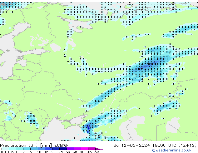 Z500/Rain (+SLP)/Z850 ECMWF Ne 12.05.2024 00 UTC