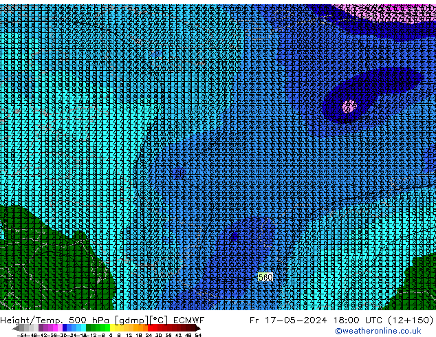 Z500/Regen(+SLP)/Z850 ECMWF vr 17.05.2024 18 UTC