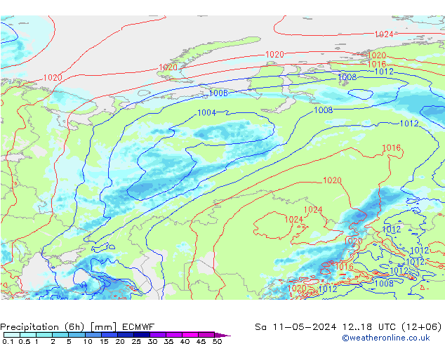 Yağış (6h) ECMWF Cts 11.05.2024 18 UTC