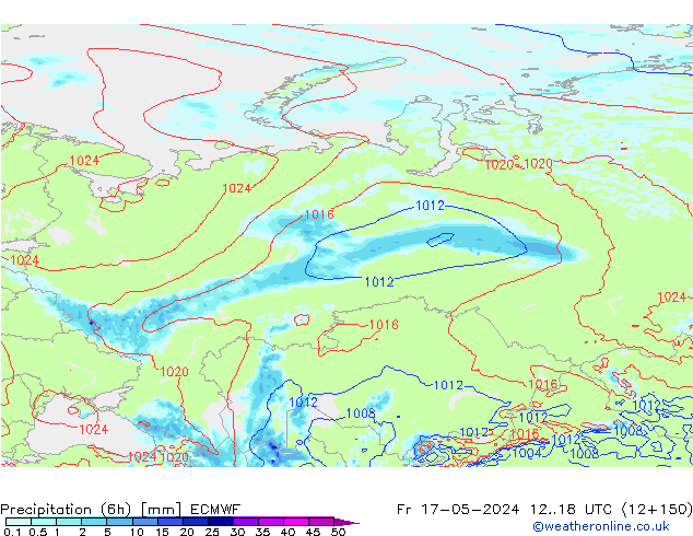 Z500/Rain (+SLP)/Z850 ECMWF Fr 17.05.2024 18 UTC