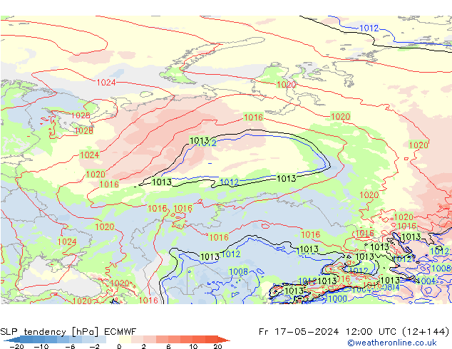 SLP tendency ECMWF Fr 17.05.2024 12 UTC