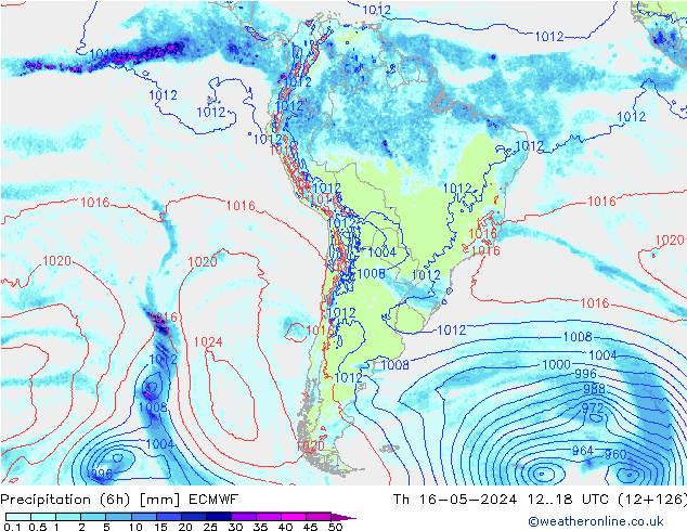 Z500/Rain (+SLP)/Z850 ECMWF Th 16.05.2024 18 UTC