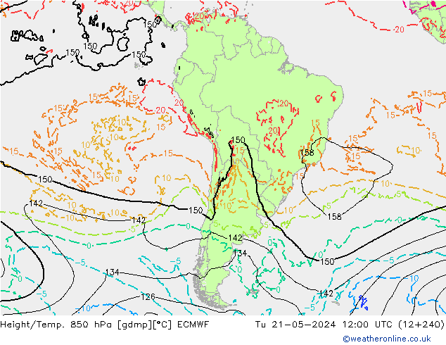 Height/Temp. 850 hPa ECMWF Ter 21.05.2024 12 UTC
