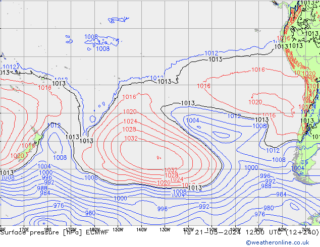 ciśnienie ECMWF wto. 21.05.2024 12 UTC
