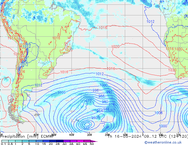 Niederschlag ECMWF Do 16.05.2024 12 UTC