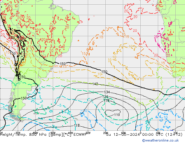 Z500/Regen(+SLP)/Z850 ECMWF zo 12.05.2024 00 UTC