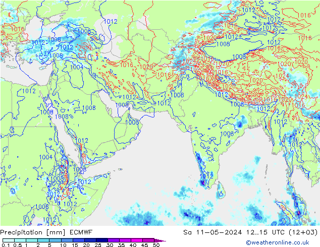 降水 ECMWF 星期六 11.05.2024 15 UTC