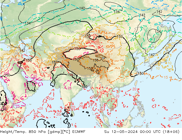 Z500/Regen(+SLP)/Z850 ECMWF zo 12.05.2024 00 UTC