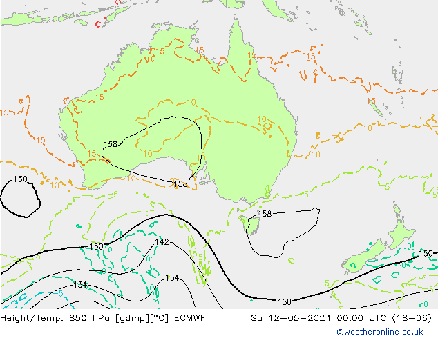 Z500/Rain (+SLP)/Z850 ECMWF  12.05.2024 00 UTC