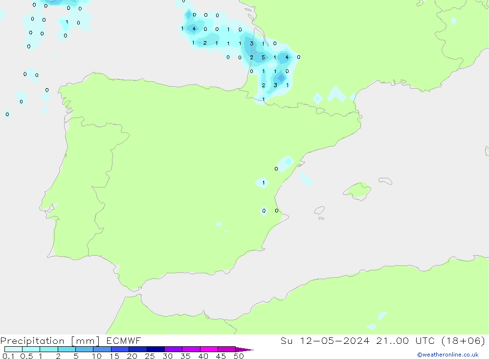 precipitação ECMWF Dom 12.05.2024 00 UTC
