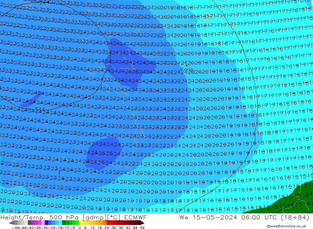 Z500/Rain (+SLP)/Z850 ECMWF ср 15.05.2024 06 UTC