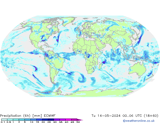 Prec 6h/Wind 10m/950 ECMWF mar 14.05.2024 06 UTC