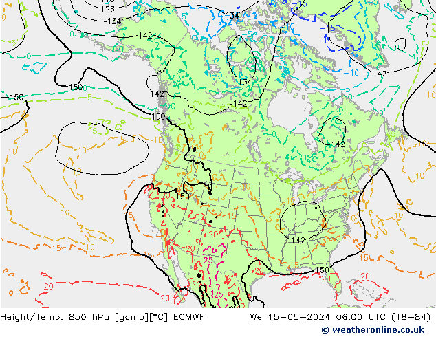 Z500/Rain (+SLP)/Z850 ECMWF Mi 15.05.2024 06 UTC