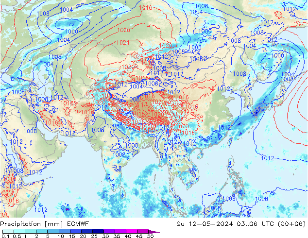 Neerslag ECMWF zo 12.05.2024 06 UTC