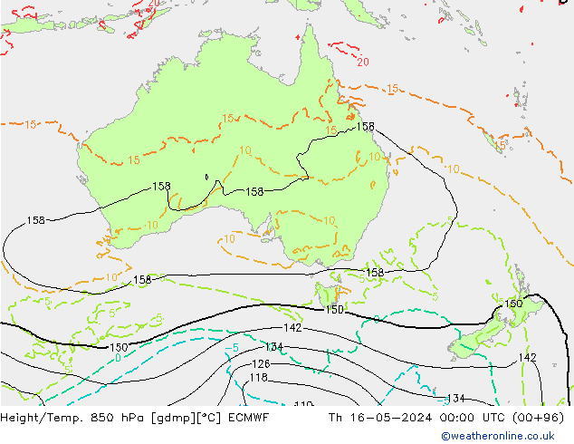 Z500/Rain (+SLP)/Z850 ECMWF jeu 16.05.2024 00 UTC