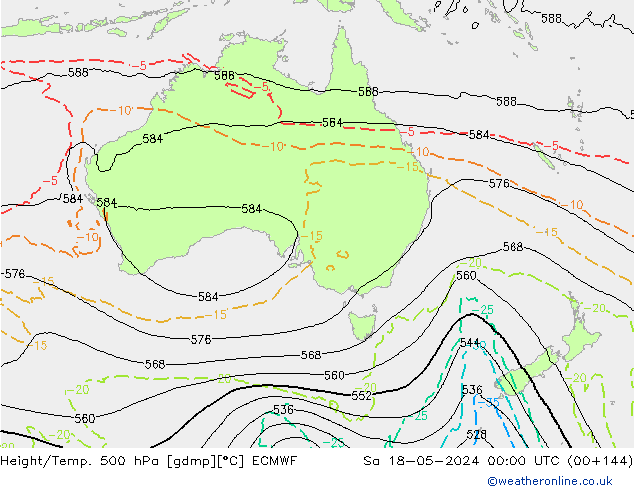 Z500/Rain (+SLP)/Z850 ECMWF Sáb 18.05.2024 00 UTC