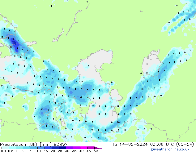 Z500/Rain (+SLP)/Z850 ECMWF Ter 14.05.2024 06 UTC