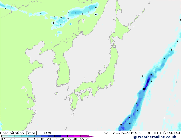 Precipitación ECMWF sáb 18.05.2024 00 UTC