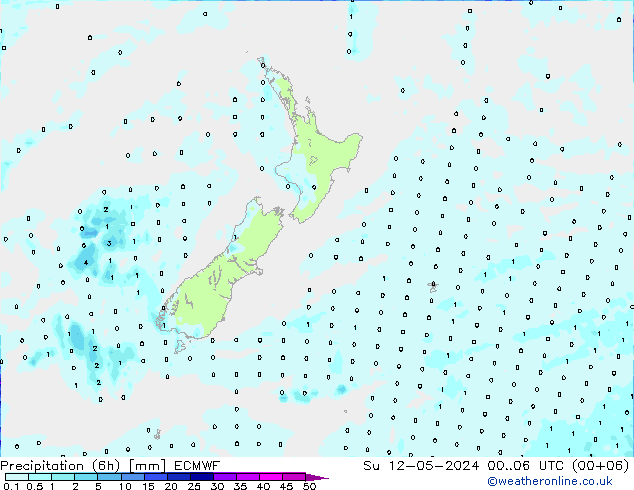 Z500/Rain (+SLP)/Z850 ECMWF nie. 12.05.2024 06 UTC