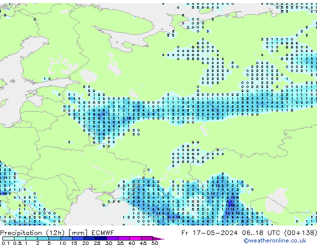opad (12h) ECMWF pt. 17.05.2024 18 UTC