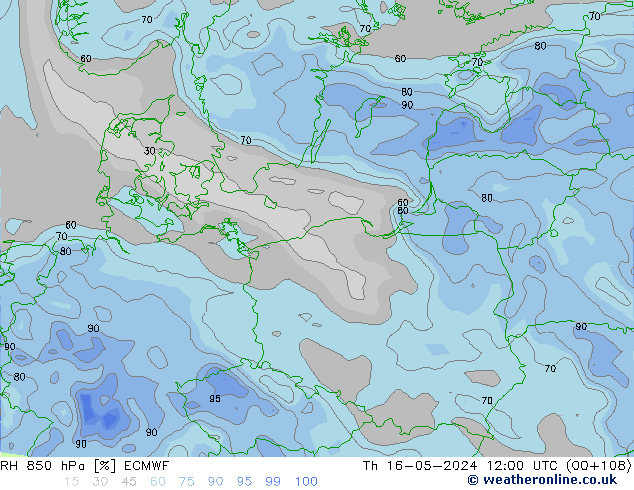 850 hPa Nispi Nem ECMWF Per 16.05.2024 12 UTC