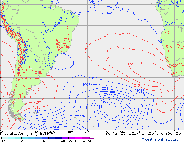Precipitación ECMWF dom 12.05.2024 00 UTC