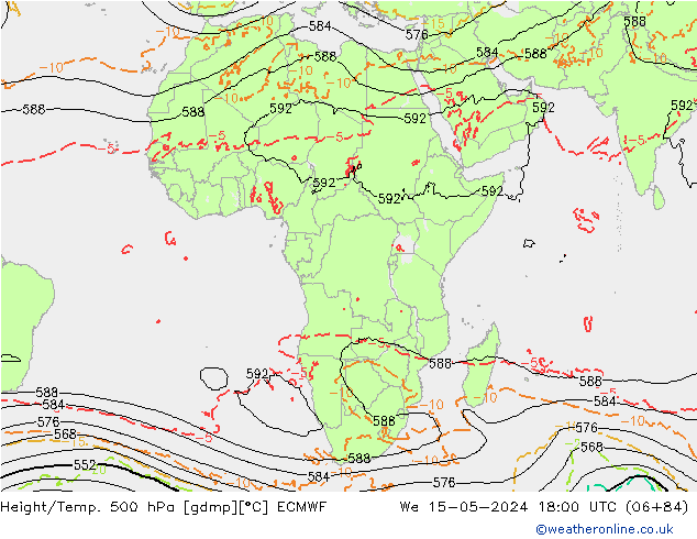 Z500/Rain (+SLP)/Z850 ECMWF St 15.05.2024 18 UTC