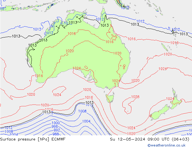 ciśnienie ECMWF nie. 12.05.2024 09 UTC