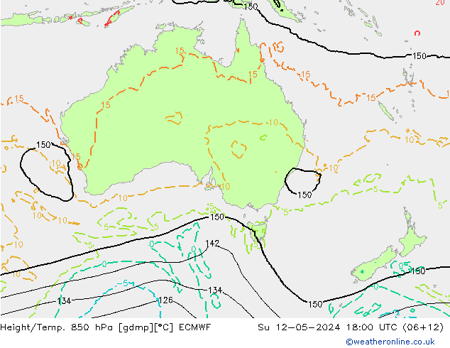 Z500/Rain (+SLP)/Z850 ECMWF So 12.05.2024 18 UTC