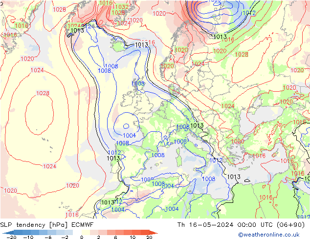 Y. Basıncı eğilimi ECMWF Per 16.05.2024 00 UTC