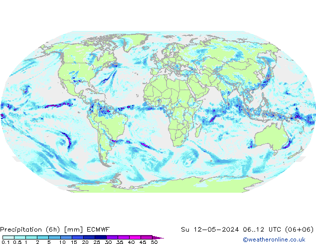 Nied. akkumuliert (6Std) ECMWF So 12.05.2024 12 UTC