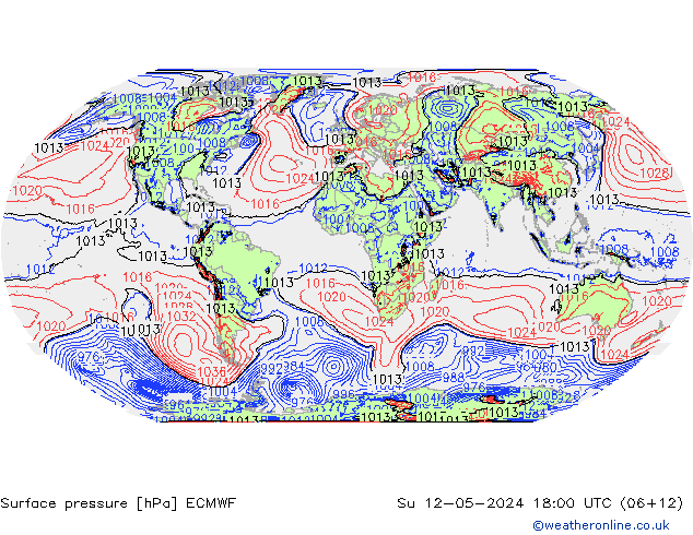 Surface pressure ECMWF Su 12.05.2024 18 UTC