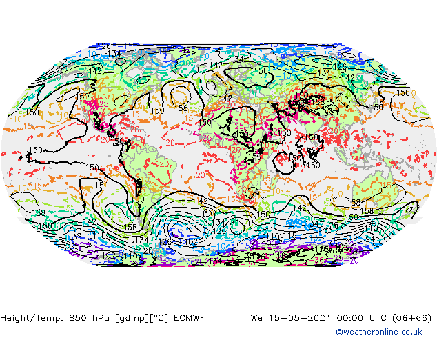 Height/Temp. 850 hPa ECMWF  15.05.2024 00 UTC