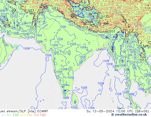 Courant-jet ECMWF dim 12.05.2024 12 UTC