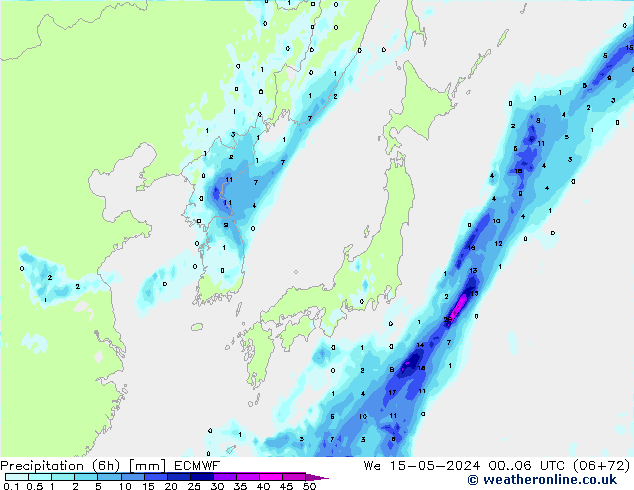 Z500/Rain (+SLP)/Z850 ECMWF  15.05.2024 06 UTC