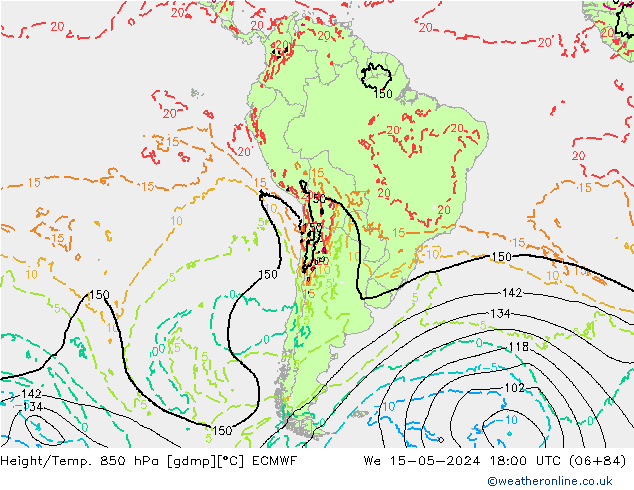 Z500/Rain (+SLP)/Z850 ECMWF mié 15.05.2024 18 UTC