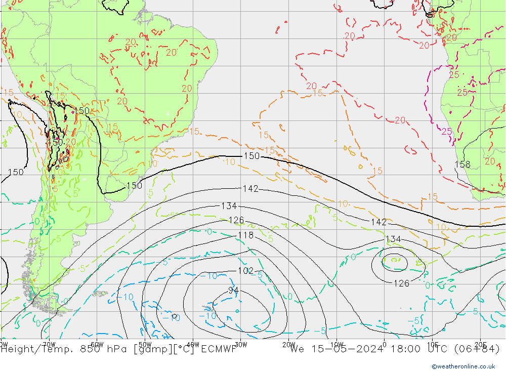 Z500/Rain (+SLP)/Z850 ECMWF ср 15.05.2024 18 UTC