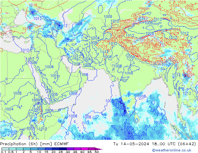Z500/Regen(+SLP)/Z850 ECMWF di 14.05.2024 00 UTC