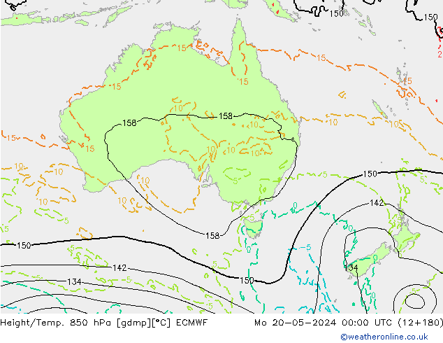 Z500/Rain (+SLP)/Z850 ECMWF  20.05.2024 00 UTC