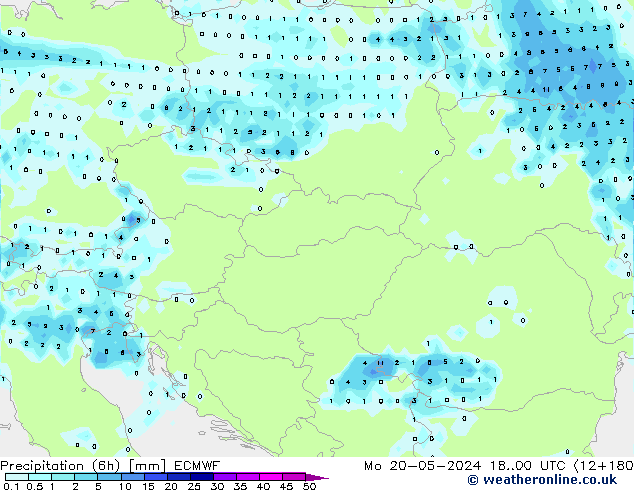 Z500/Rain (+SLP)/Z850 ECMWF Mo 20.05.2024 00 UTC