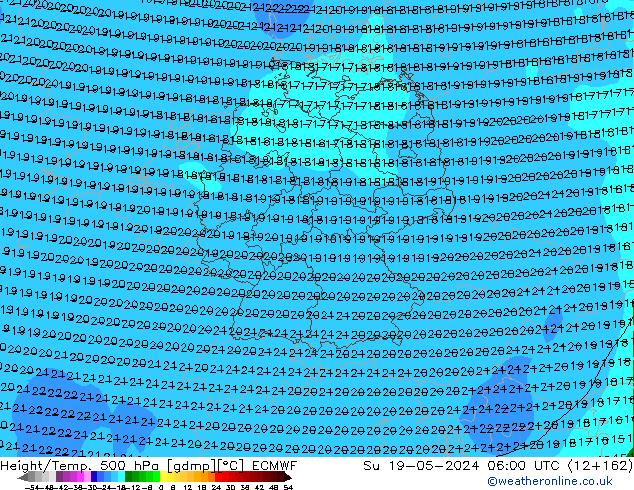 Z500/Regen(+SLP)/Z850 ECMWF zo 19.05.2024 06 UTC