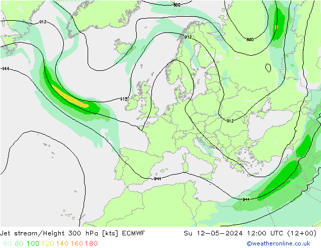 高速氣流 ECMWF 星期日 12.05.2024 12 UTC
