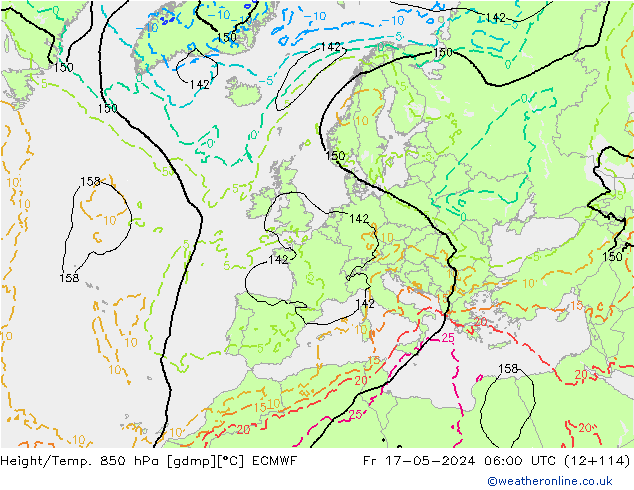 Z500/Rain (+SLP)/Z850 ECMWF Fr 17.05.2024 06 UTC