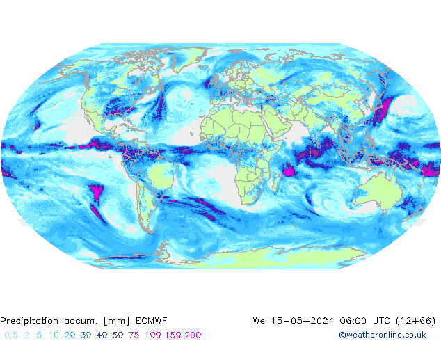 Precipitation accum. ECMWF  15.05.2024 06 UTC