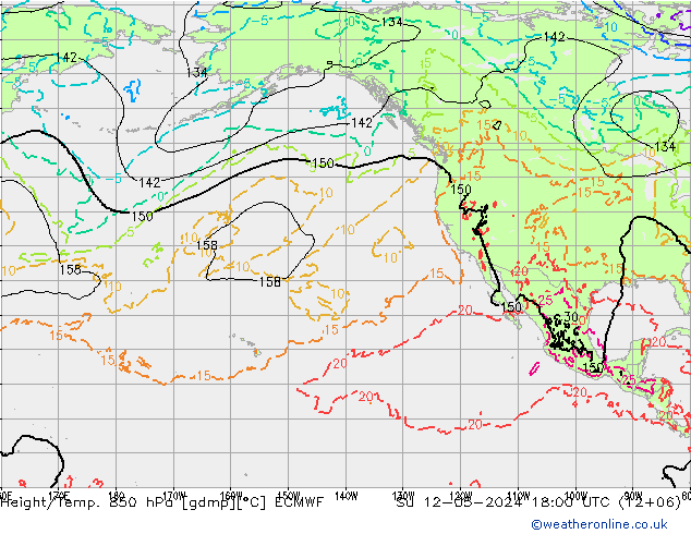 Z500/Rain (+SLP)/Z850 ECMWF nie. 12.05.2024 18 UTC