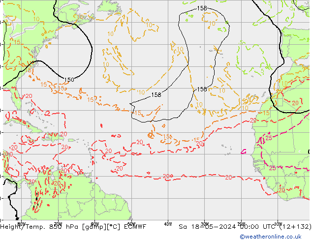 Z500/Regen(+SLP)/Z850 ECMWF za 18.05.2024 00 UTC