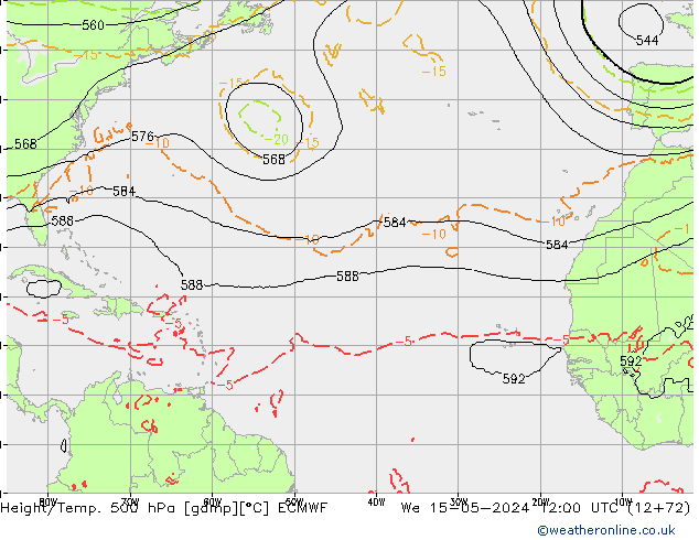 Z500/Rain (+SLP)/Z850 ECMWF ср 15.05.2024 12 UTC