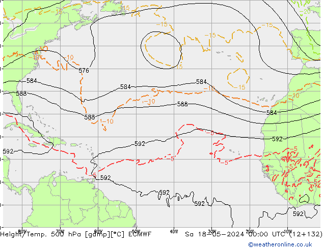 Z500/Regen(+SLP)/Z850 ECMWF za 18.05.2024 00 UTC